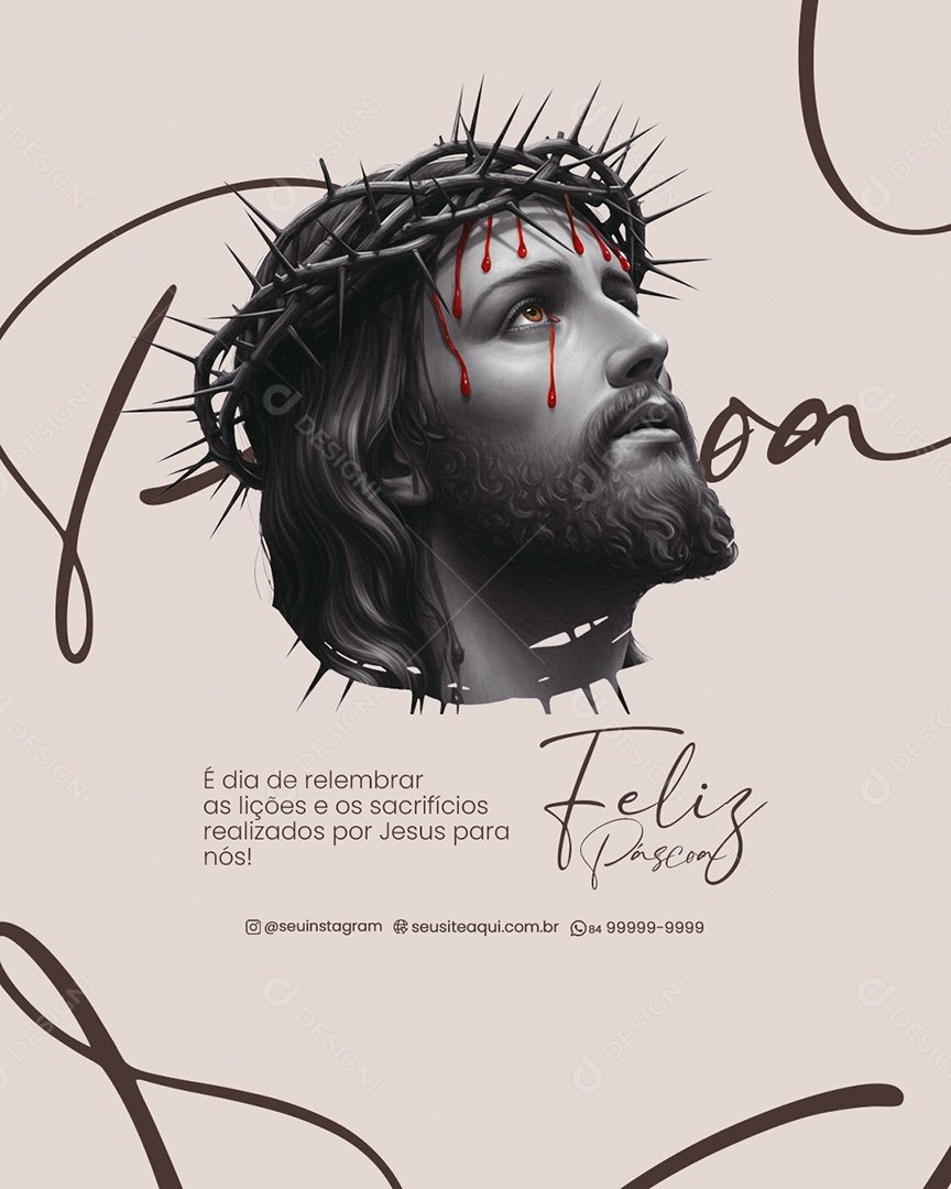 Feliz Páscoa 20 de Abril Social Media PSD Editável