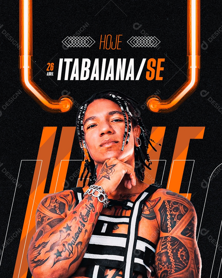 Feed Flyer Agenda Hoje Social Media PSD Editável