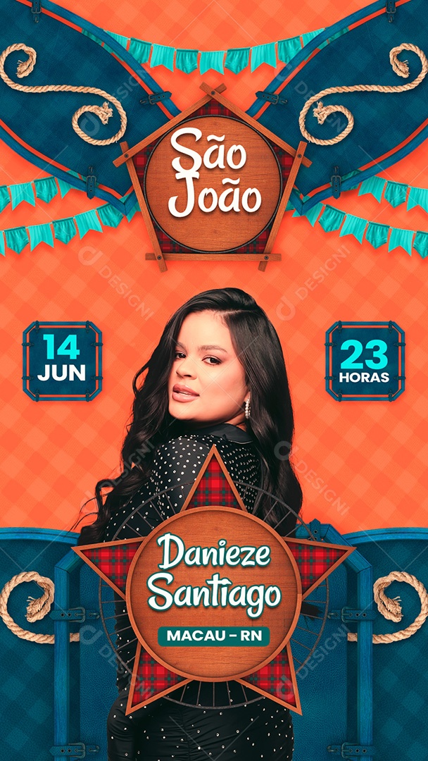 Story Flyer Agenda Shows Danieze Santiago Social Media PSD Editável