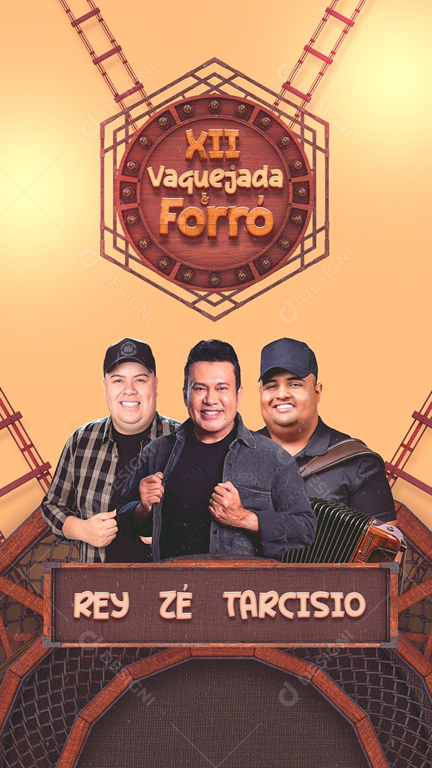 Story Flyer Agenda Shows Vaquejada e Forró Social Media PSD Editável