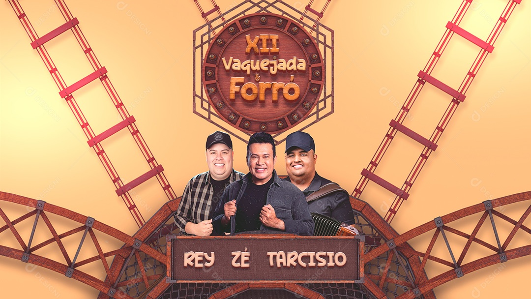 Banner Flyer Vaquejada e Forró Capa Youtube Social Media PSD Editável