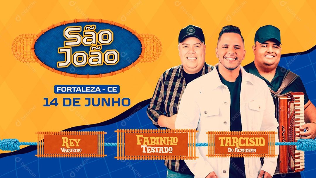 Banner Flyer São João Capa Youtube Social Media PSD Editável