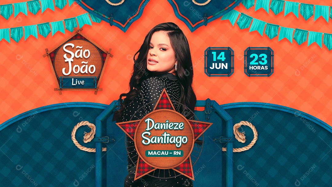 Banner Flyer Danieze Santiago Capa Youtube Social Media PSD Editável12