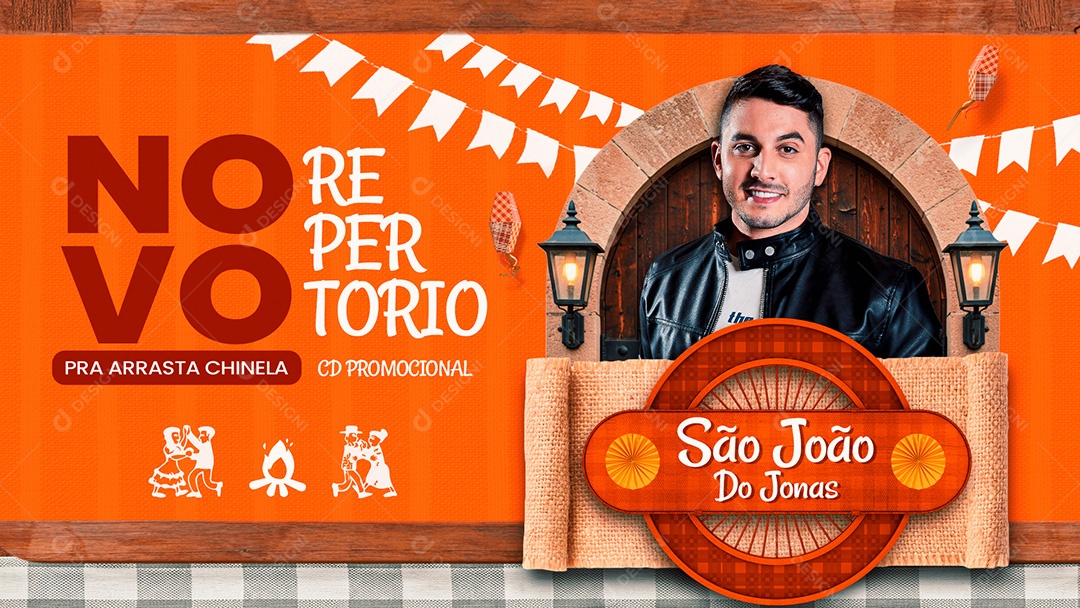 Banner Flyer Novo Repertorio Capa Youtube Social Media PSD Editável