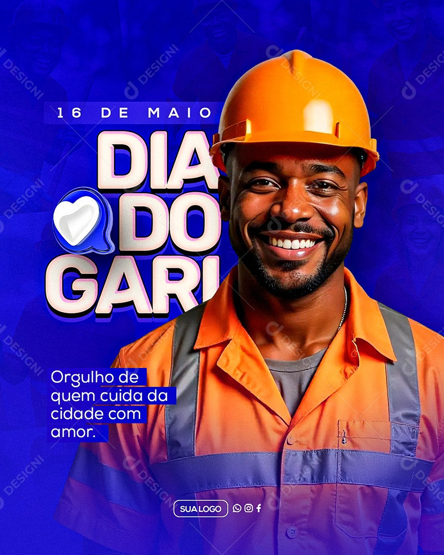 Dia do Gari 16 de Maio Social Media PSD Editável