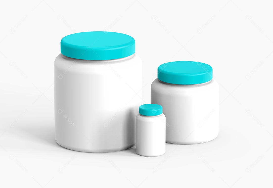 Mockup Potes de Cremes Cosmético PSD Editável