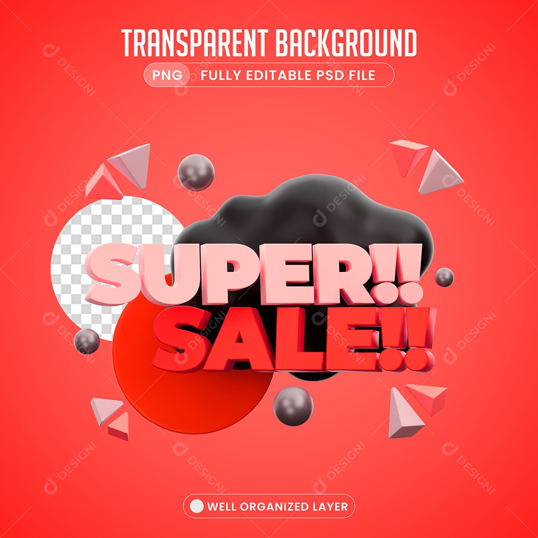 Super Promoção Selo 3D Para Composição PSD