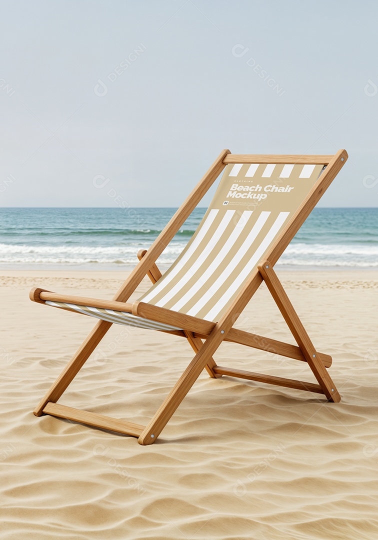 Cadeira de Praia Mockup PSD Editável