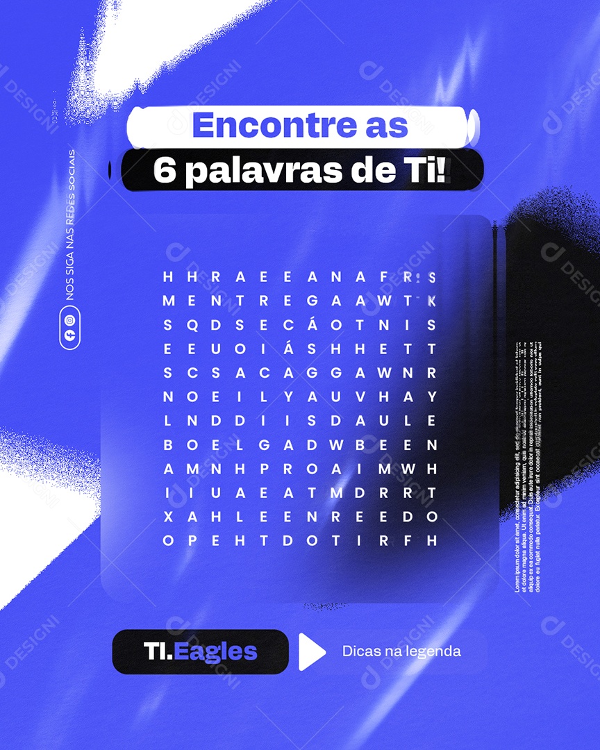 TI Encontre as Seis Palavras de Ti Social Media PSD Editável