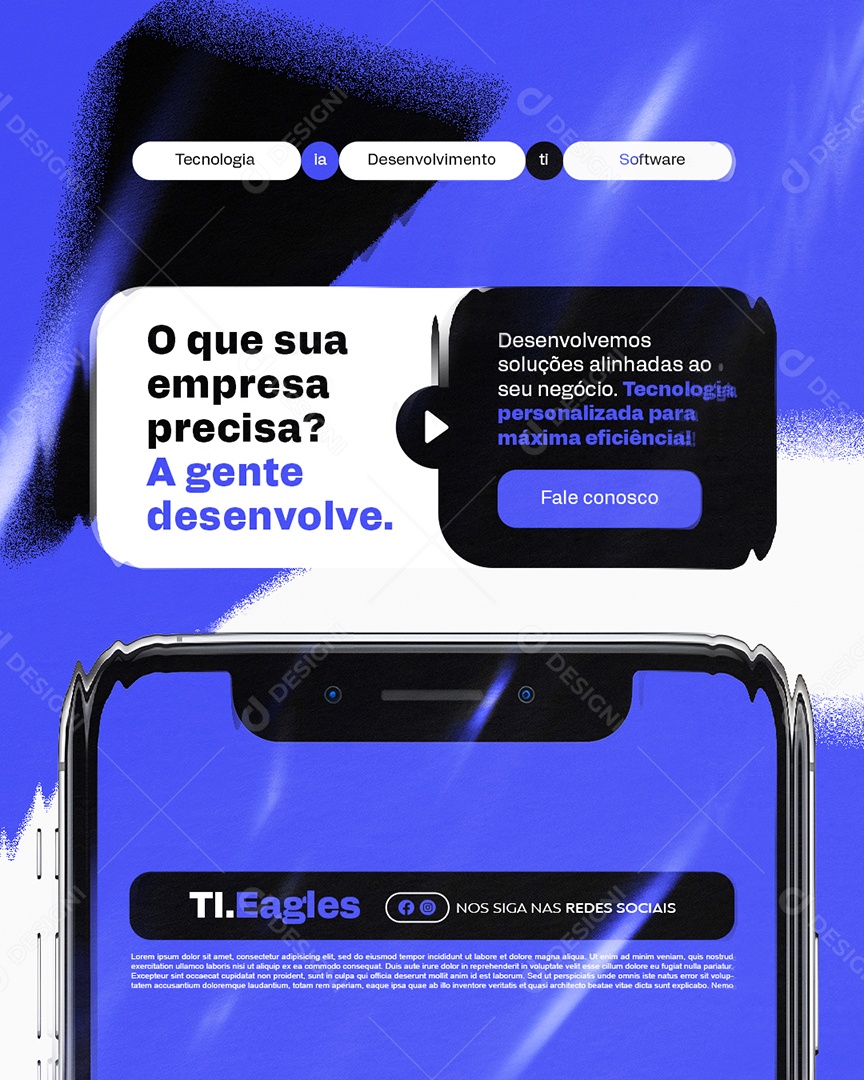 TI O Que Sua Empresa Precisa A Gente Desenvolve Social Media PSD Editável