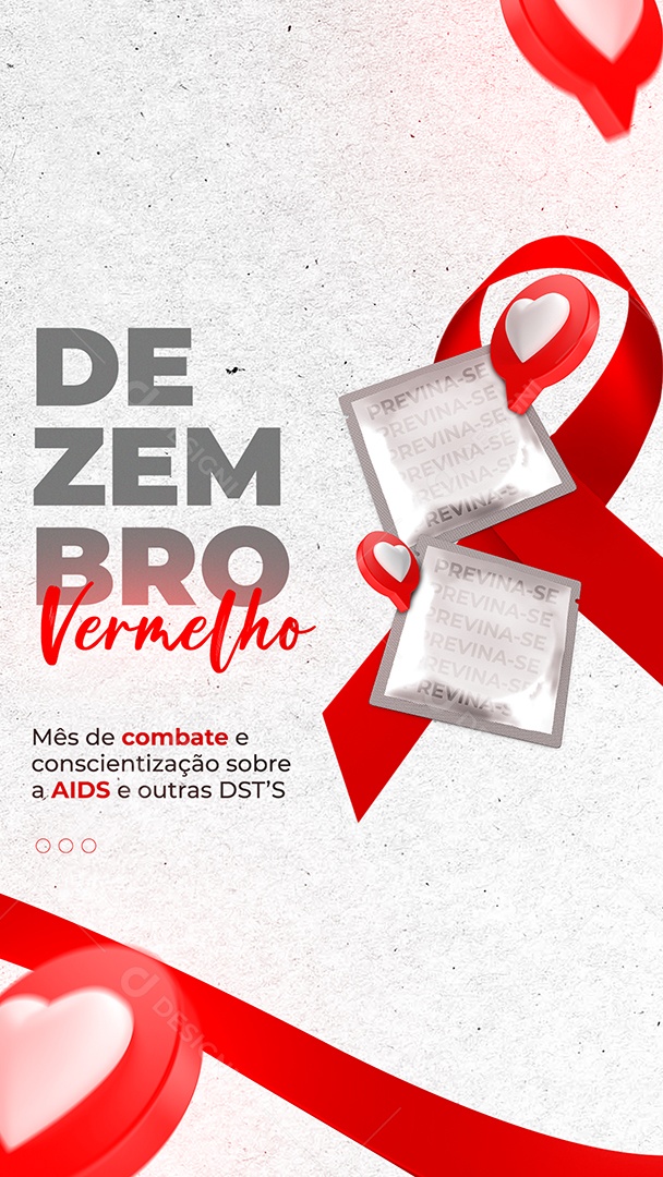 Story Dezembro Vermelho Mês de Combate e Prevenção Social Media PSD Editável
