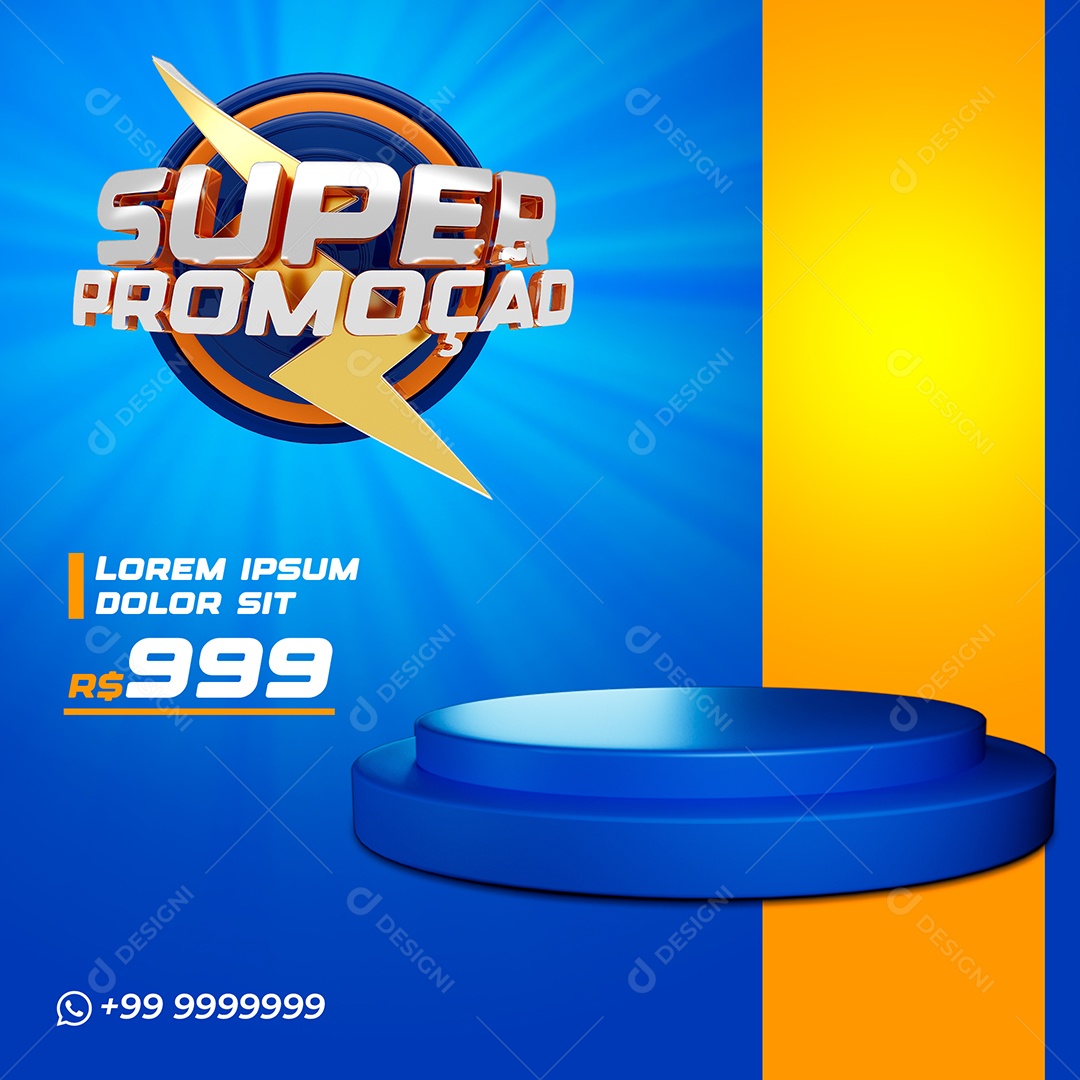 Super Promoção Farmácia Social Media PSD Editável