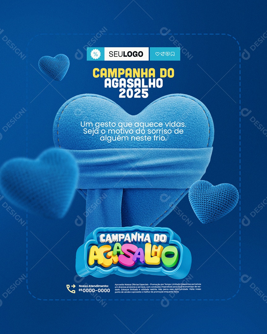 Campanha do Agasalho Loja de Roupas Social Media PSD Editável
