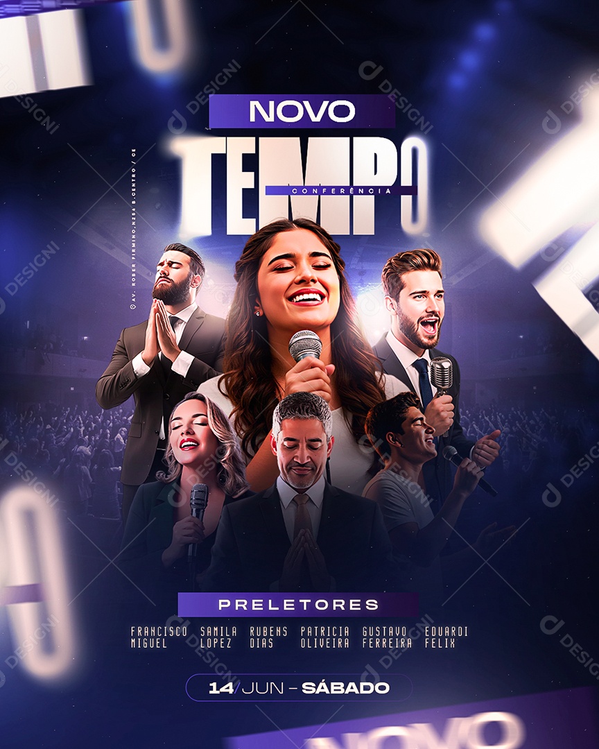 Gospel Novo Tempo Preletores Social Media PSD Editável