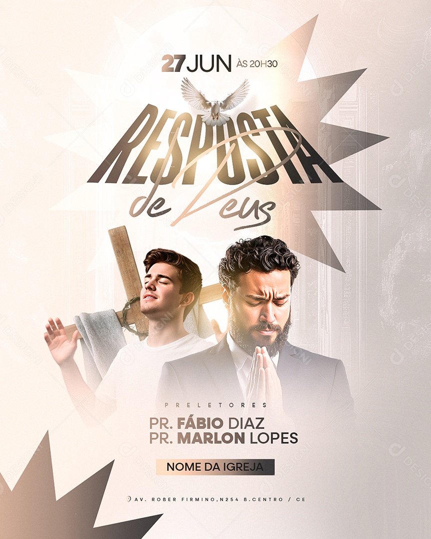 Gospel Resposta de Deus Social Media PSD Editável