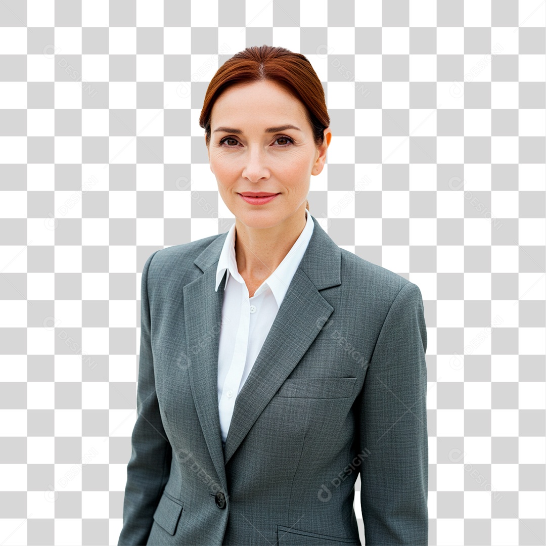 Mulher de Terno PNG Transparente