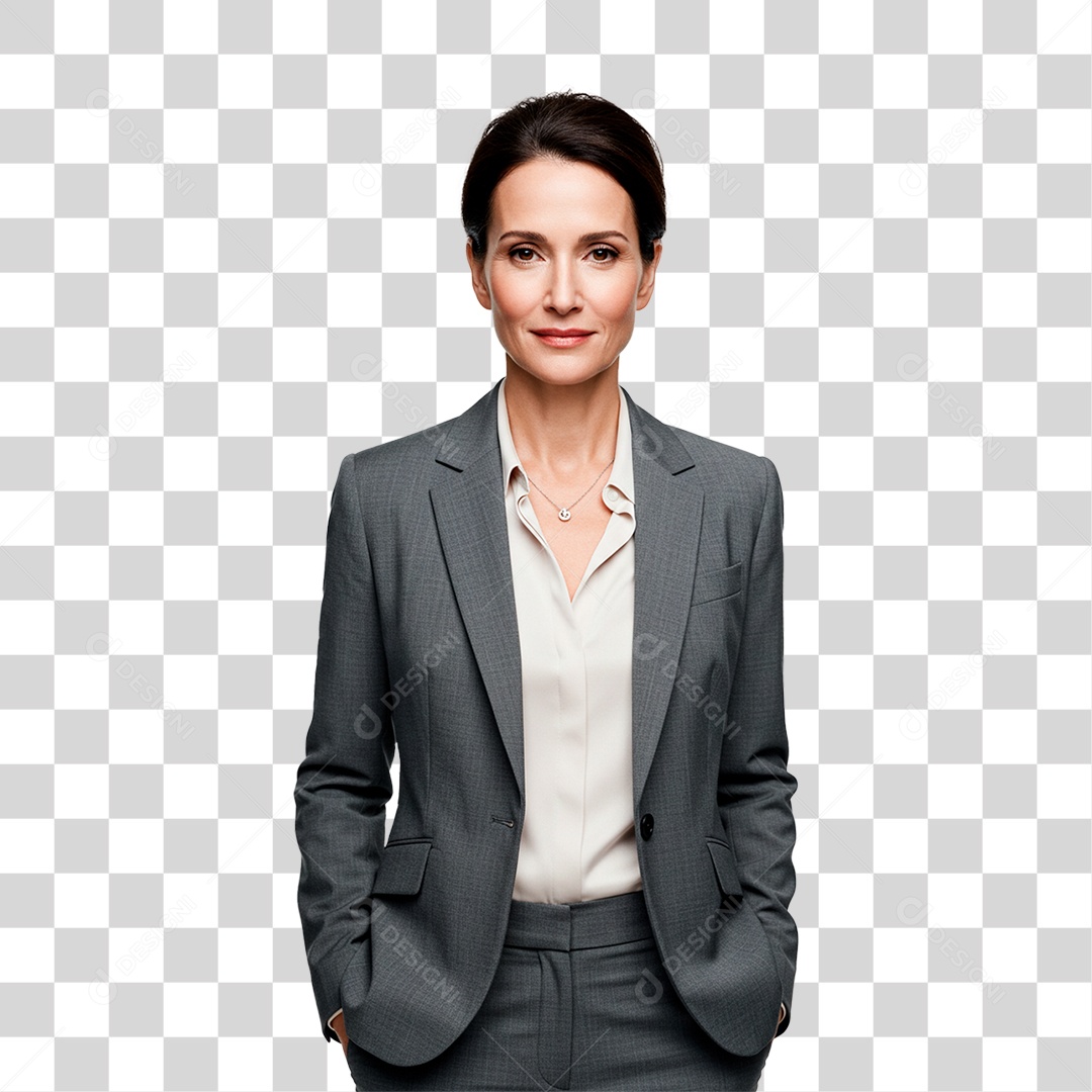 Mulher de Terno PNG Transparente