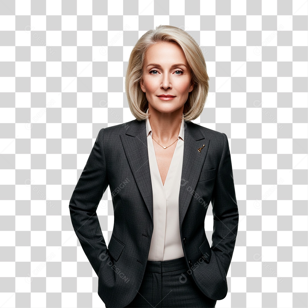 Mulher de Terno PNG Transparente