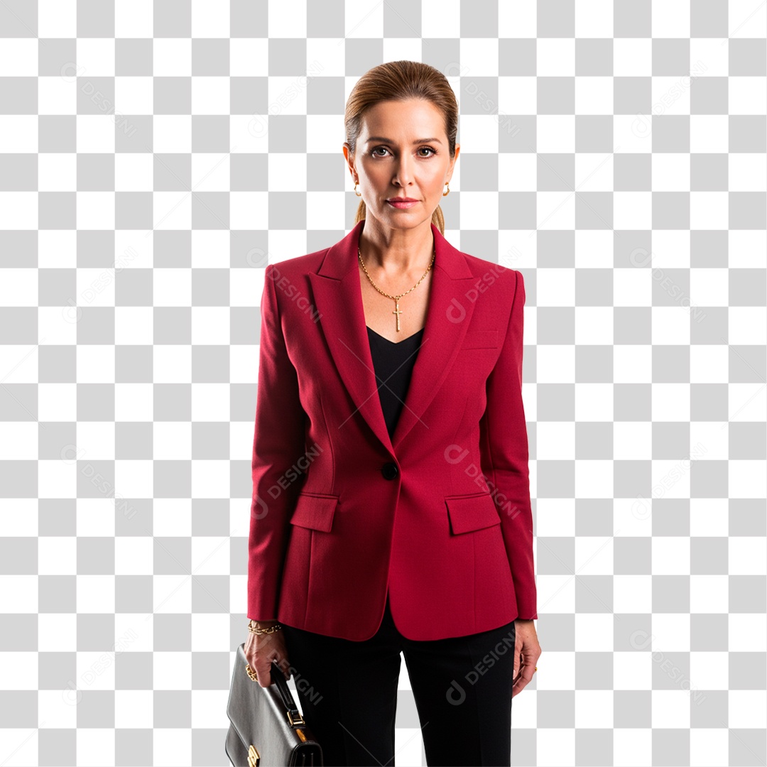 Mulher de Terno PNG Transparente