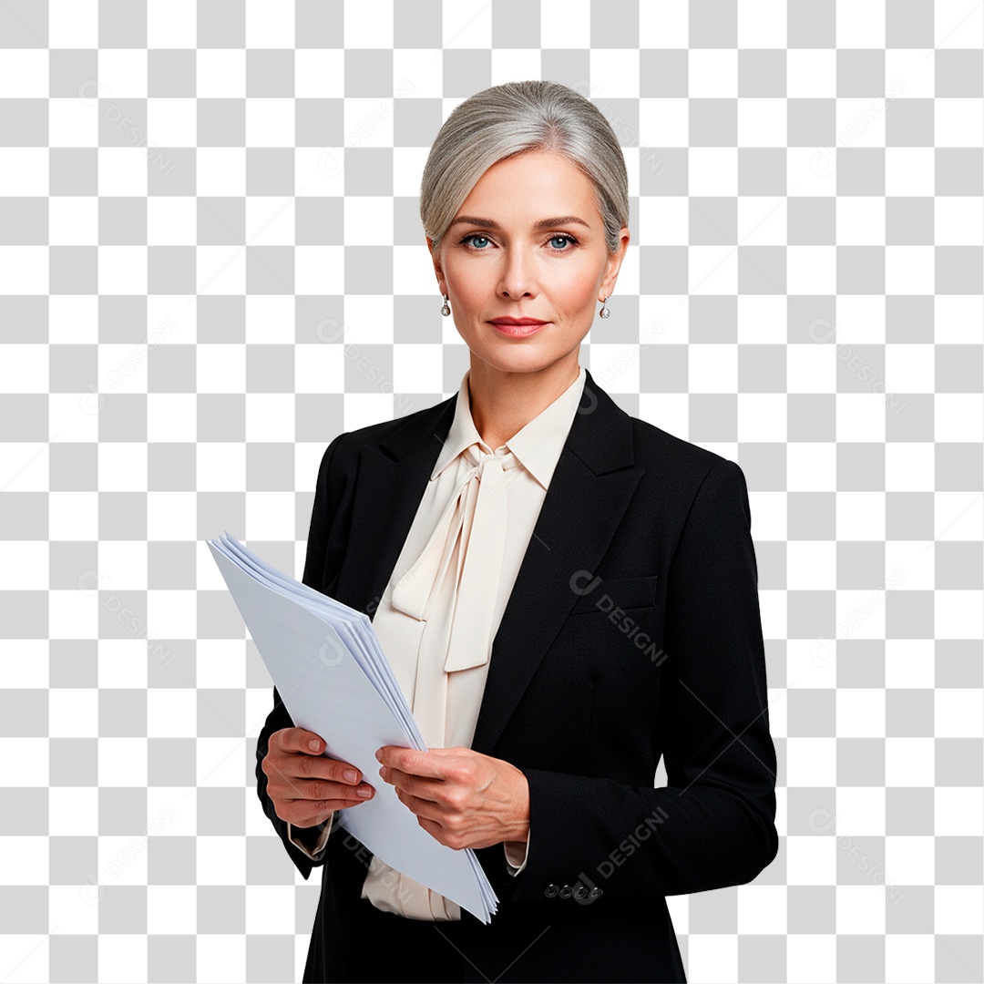 Mulher de Terno PNG Transparente