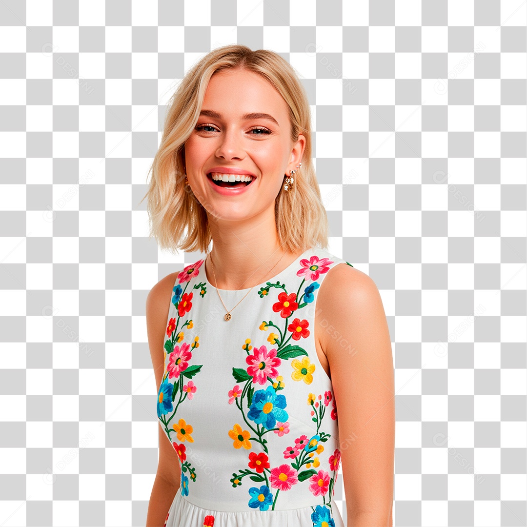 Mulher Sorrindo PNG Transparente
