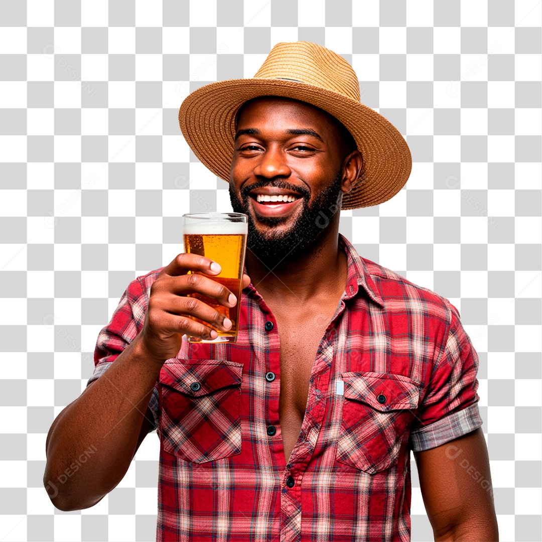 Man with Beer Glass Transparent PNG