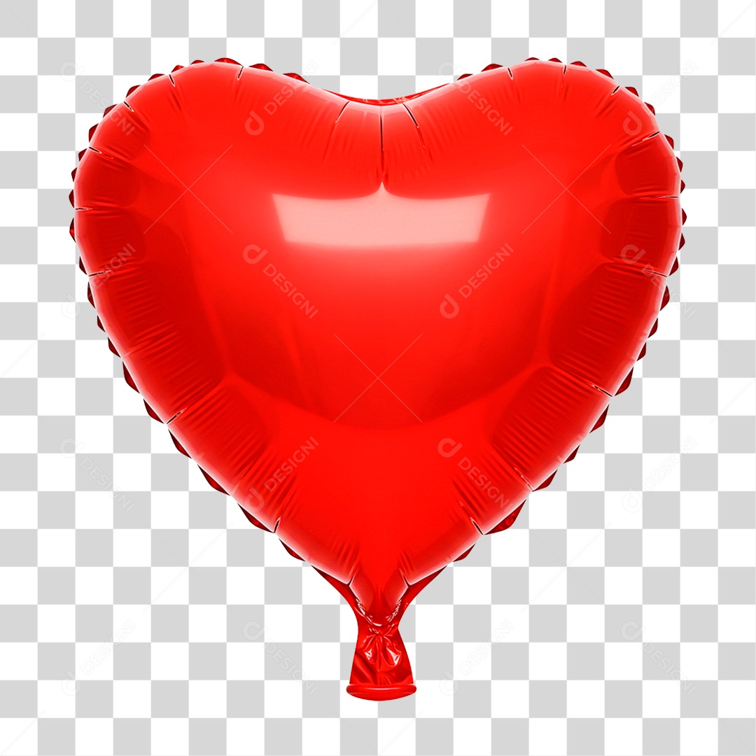 Balão de Coração PNG Transparente