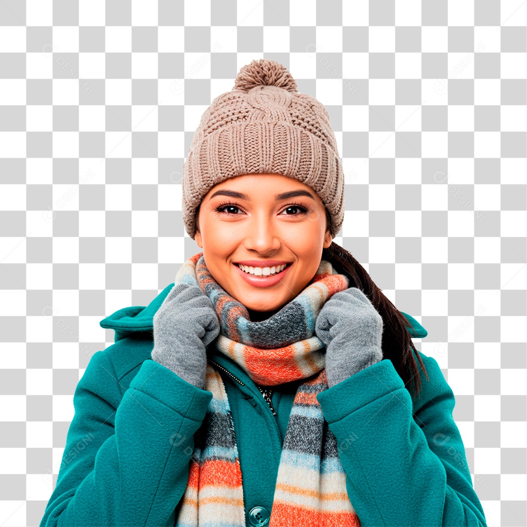 Mulher com Toca PNG Transparente