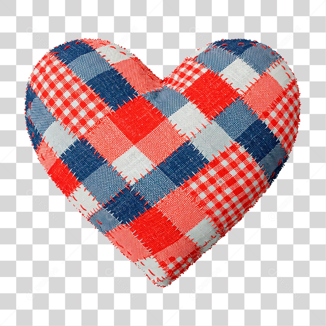 Coração Junino PNG Transparente