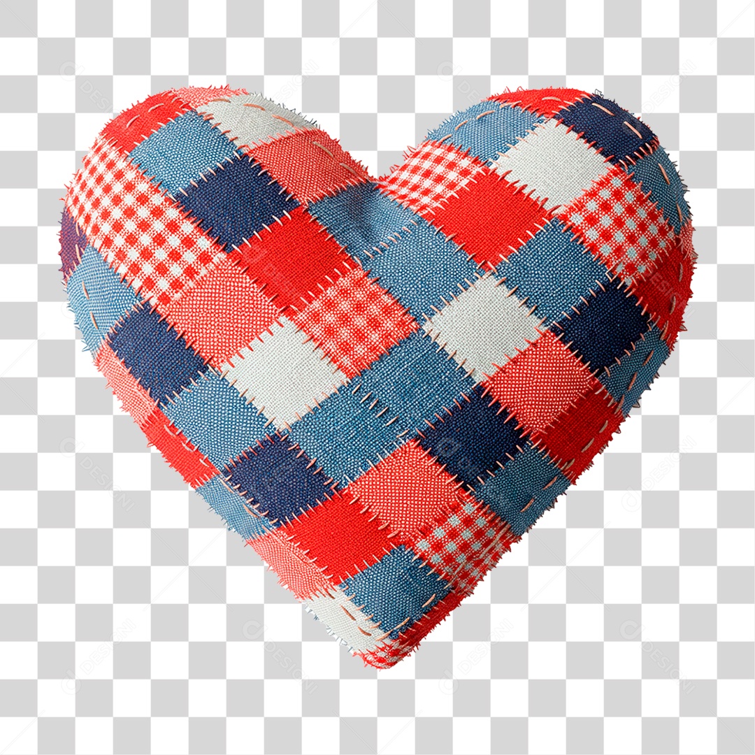 Coração Junino PNG Transparente