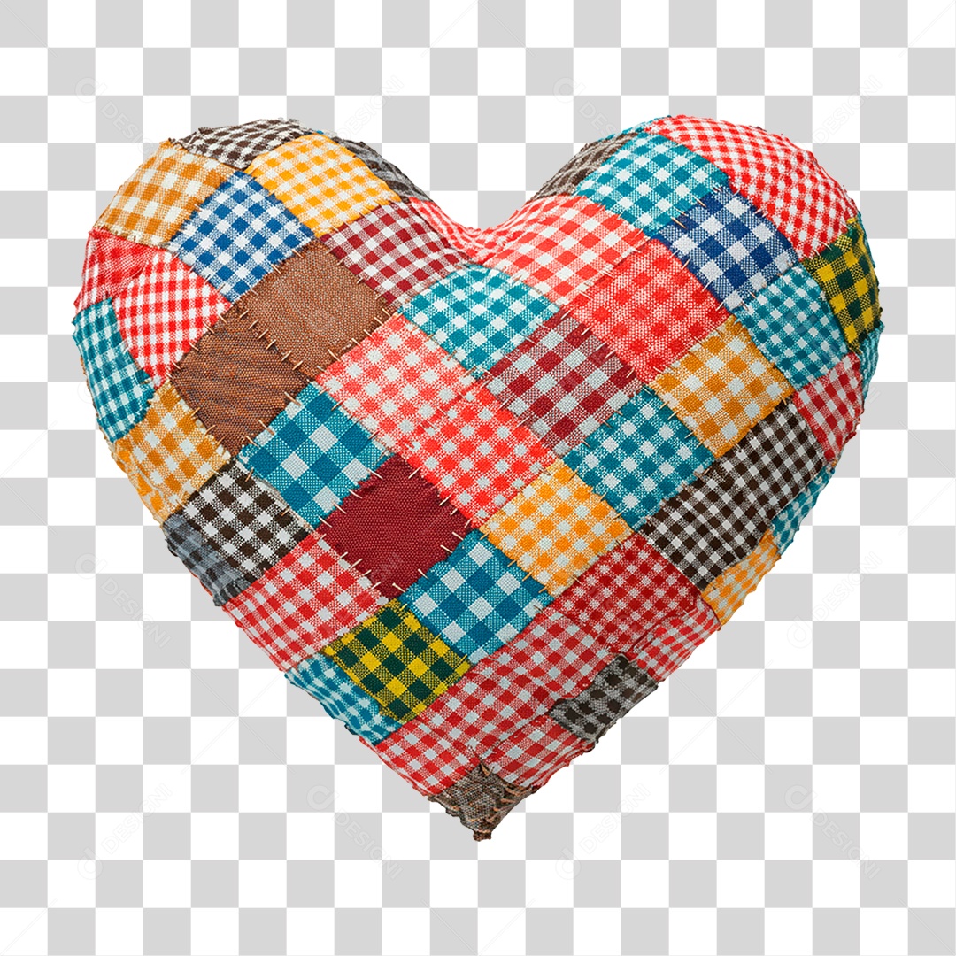 Coração Junino PNG Transparente