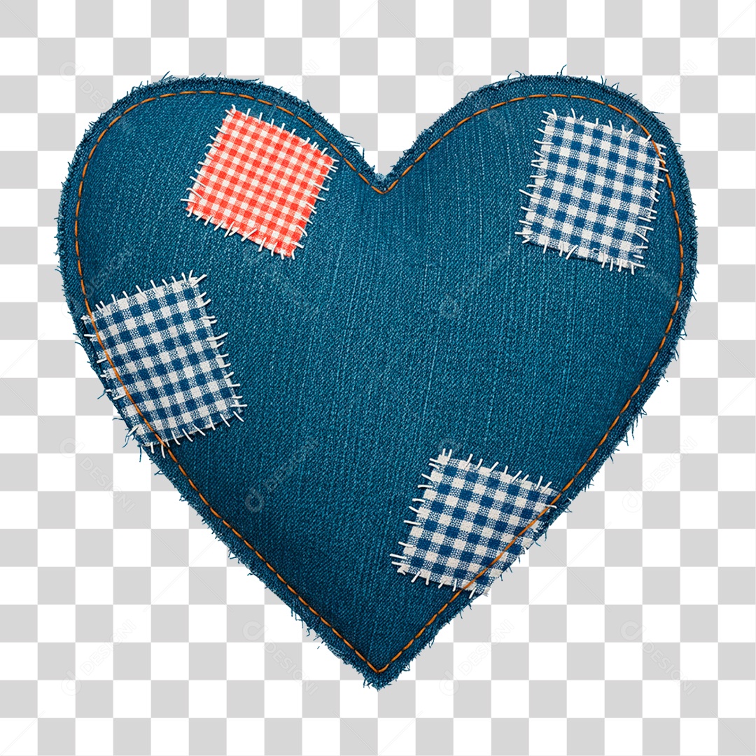 Coração Junino PNG Transparente