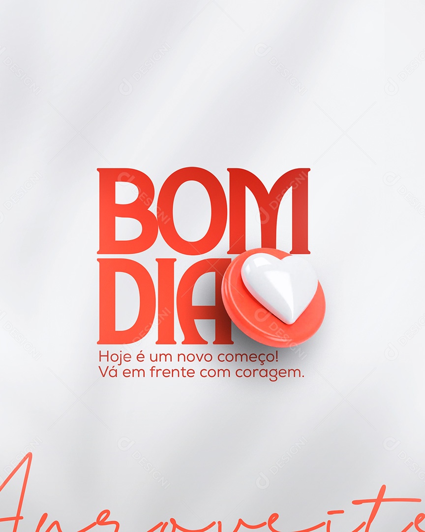 Frase Motivacional Bom Dia Social Media PSD Editável