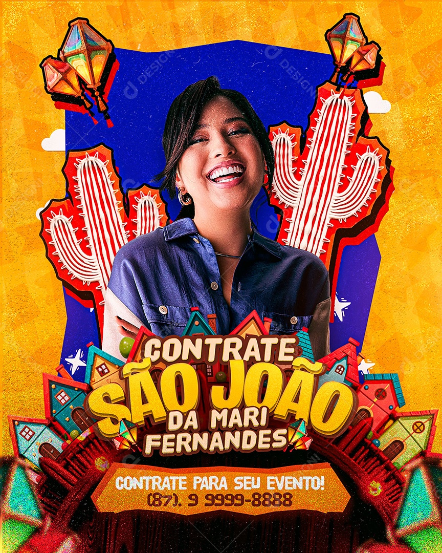 Flyer São João da Mari Fernandes Social Media PSD Editável