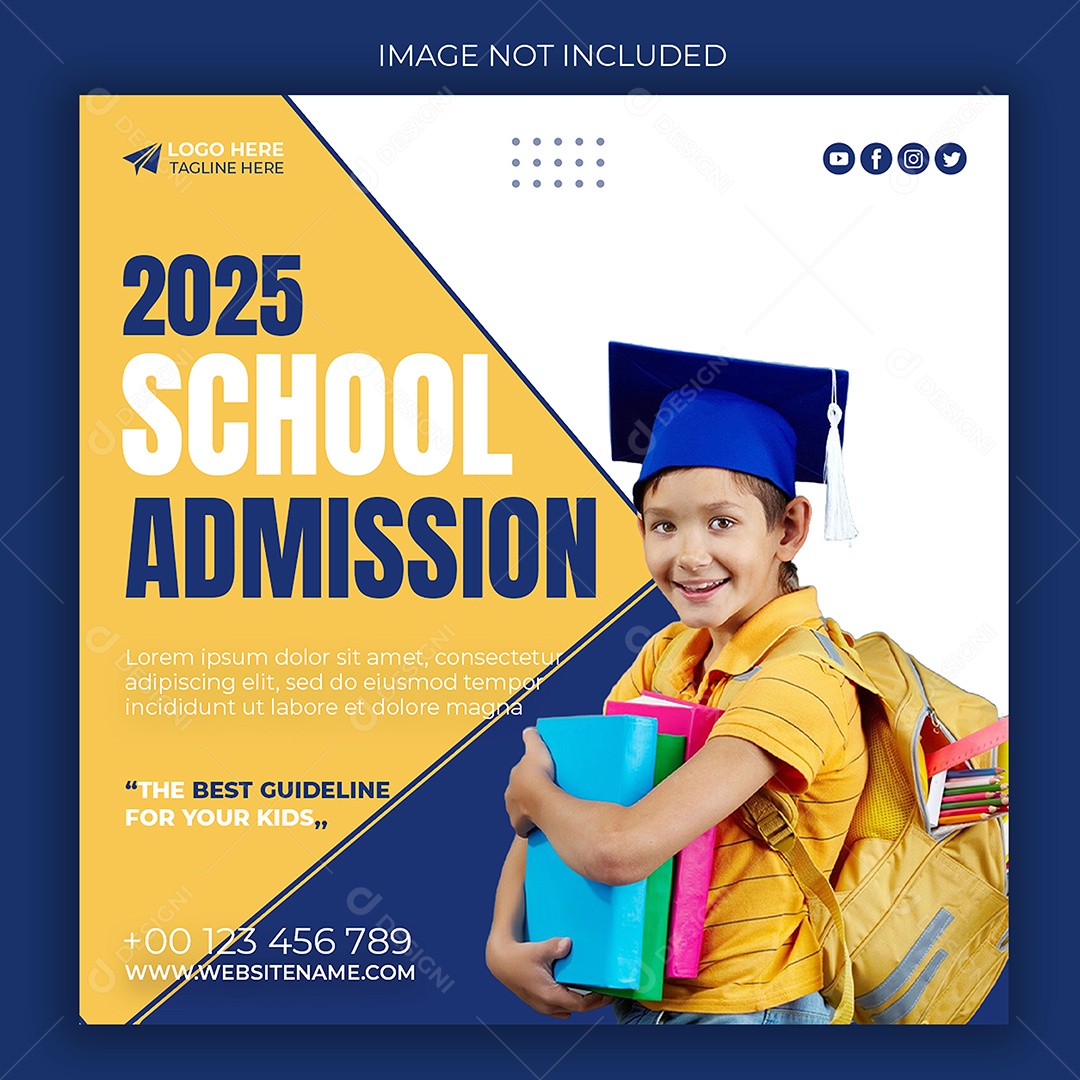 Admissão Escolar Social Media PSD Editável