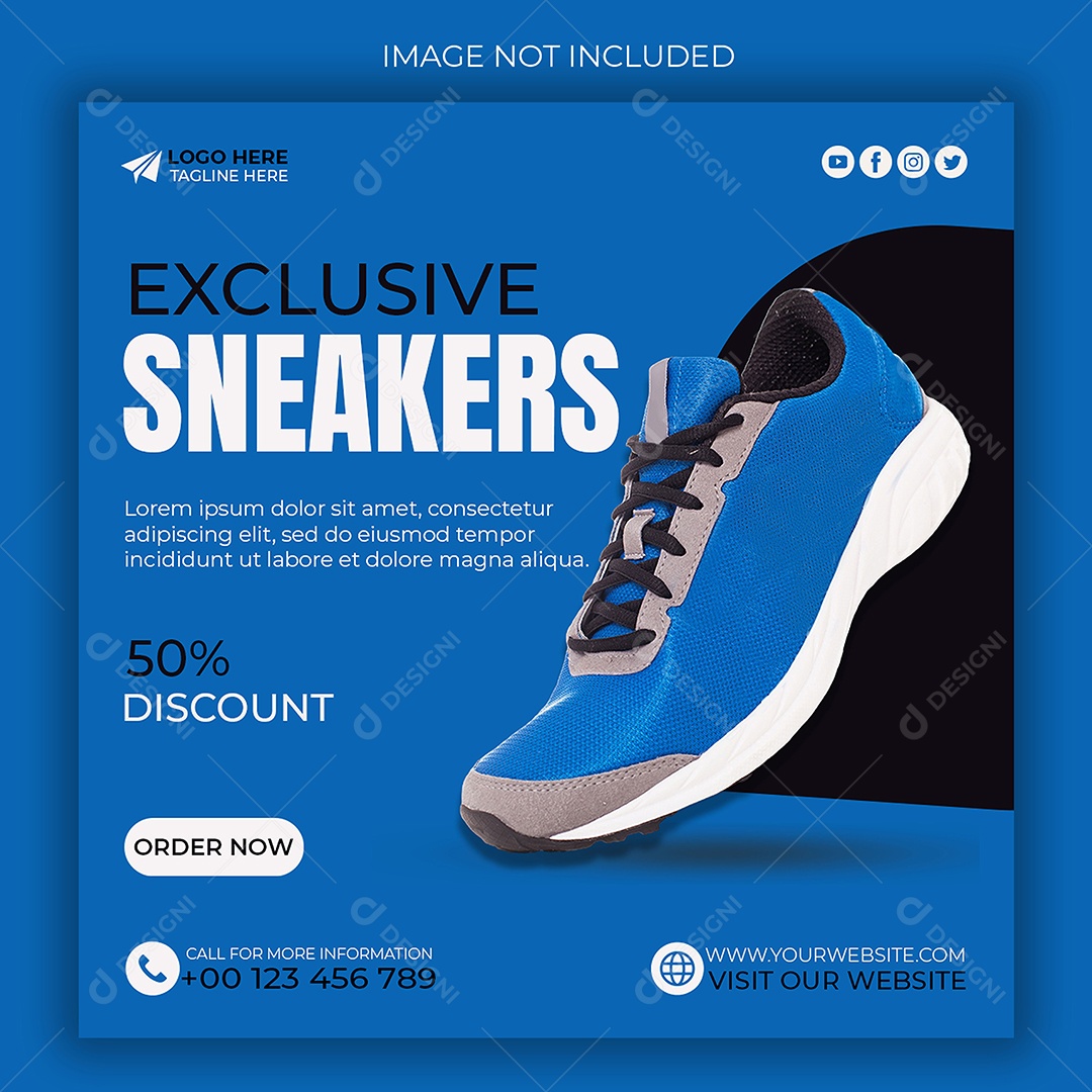 Loja de Tênis Tênis Exclusivos Social Media PSD Editável