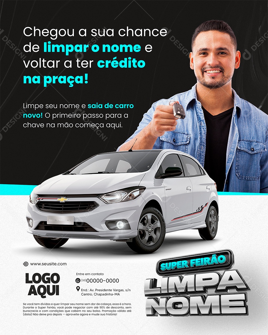 Limpa Nome Social Media PSD Editável