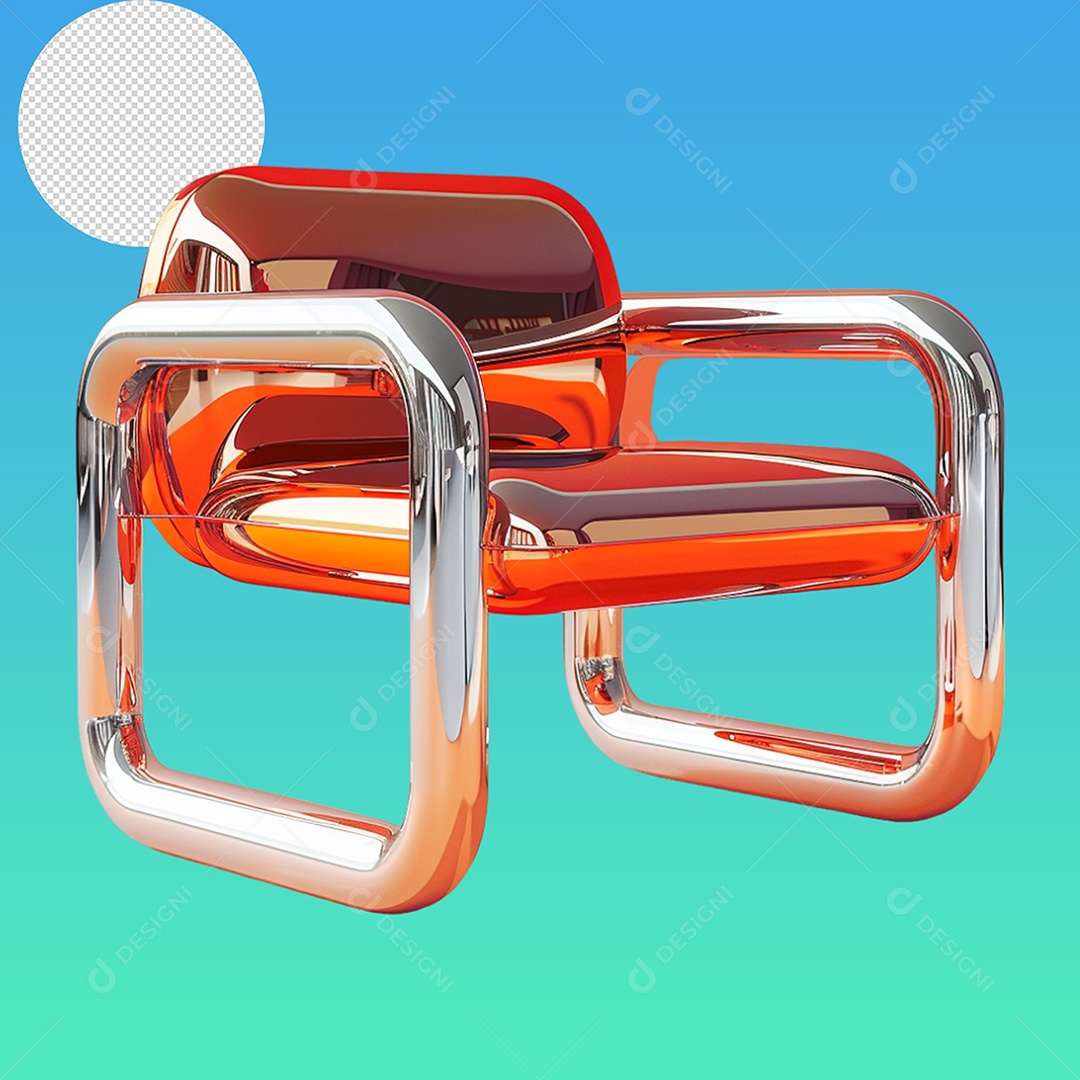 Elemento 3D Cadeira Para Composição PSD