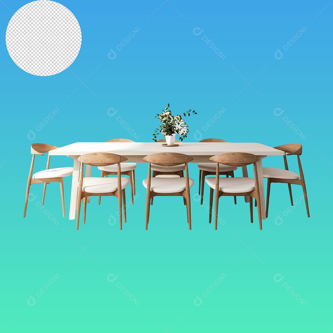 Elemento 3D Mesa Para Composição PSD