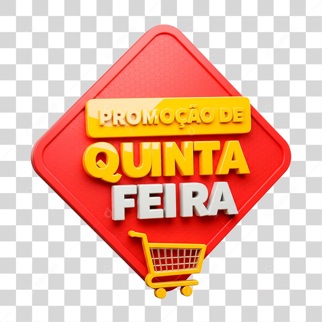 Selo 3D Promoção de Quinta Feira PNG Transparente