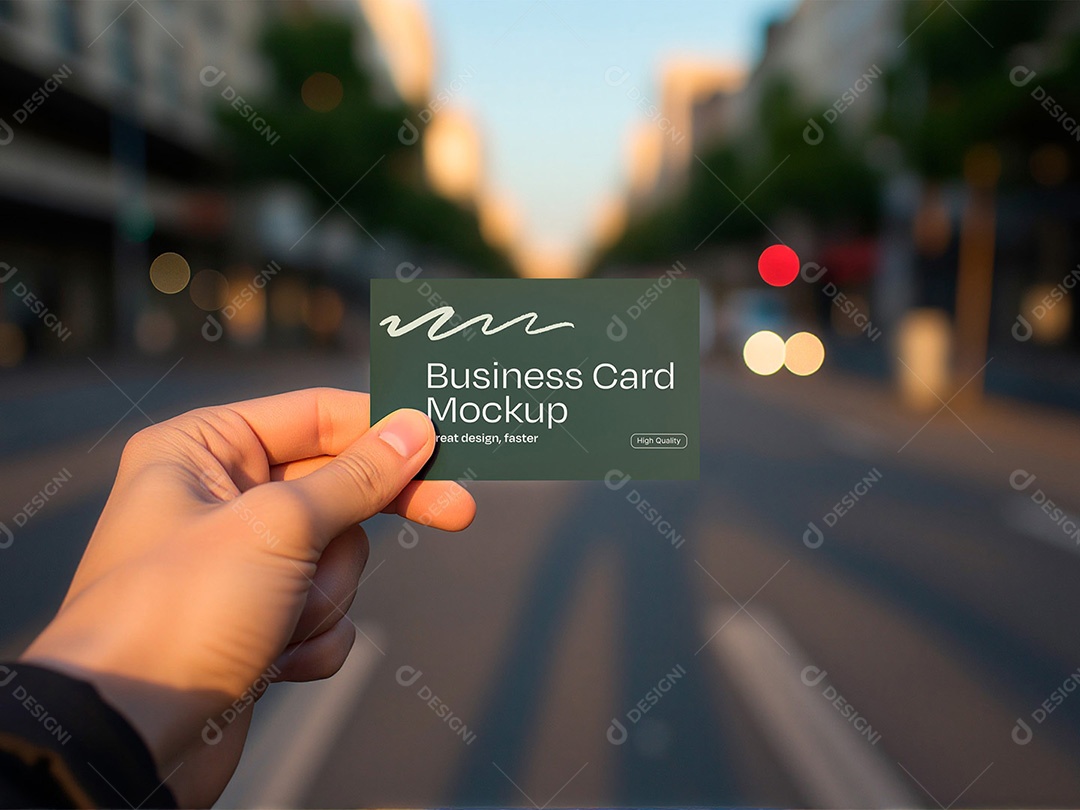 Cartão de Visita Mockup PSD Editável