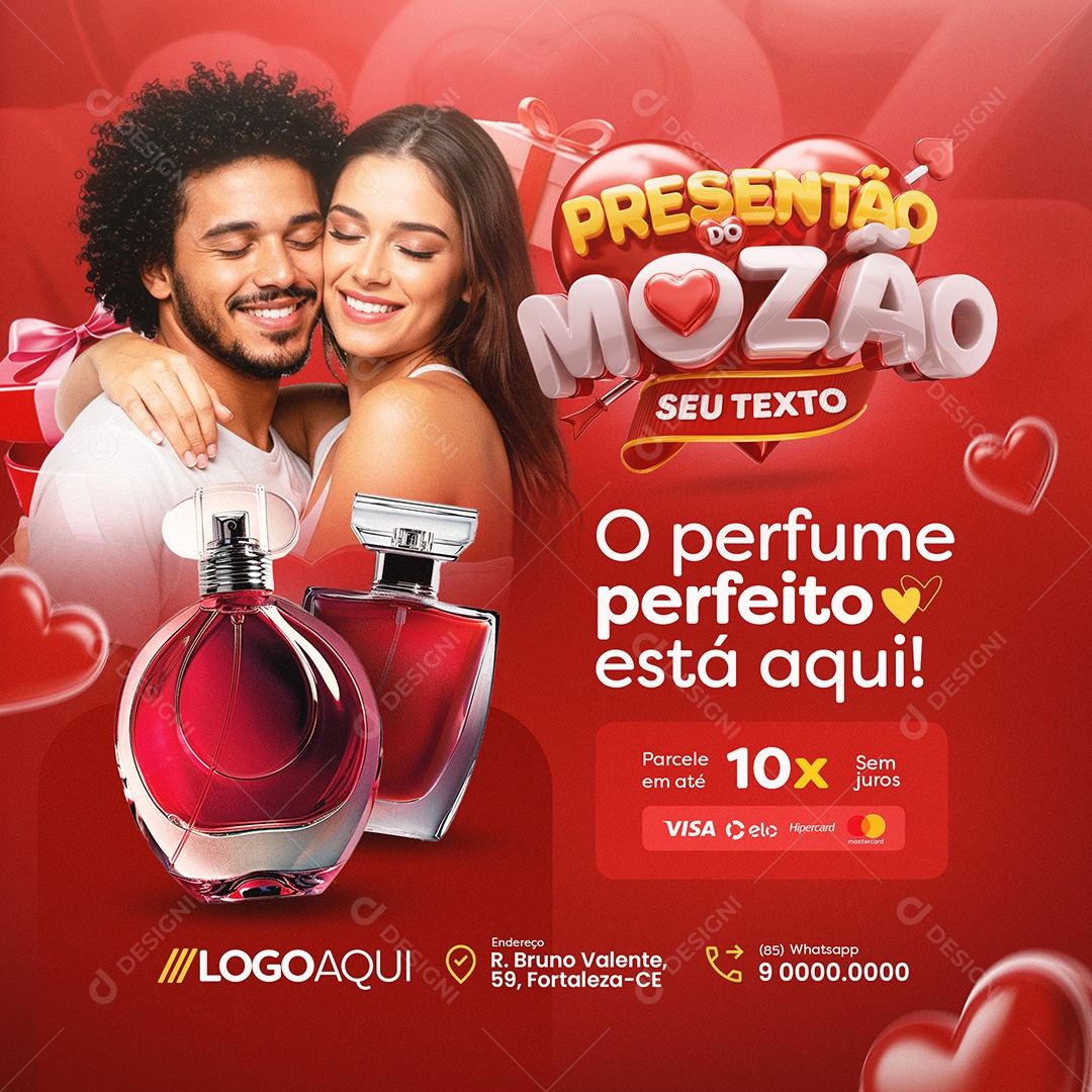 Presentão do Mozão Perfumaria O Perfume Perfeito Está Aqui Social Media PSD Editável