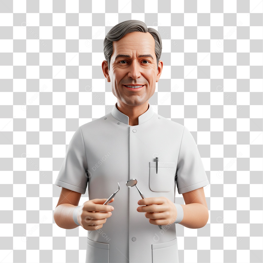 Personagem Dentista PNG Transparente