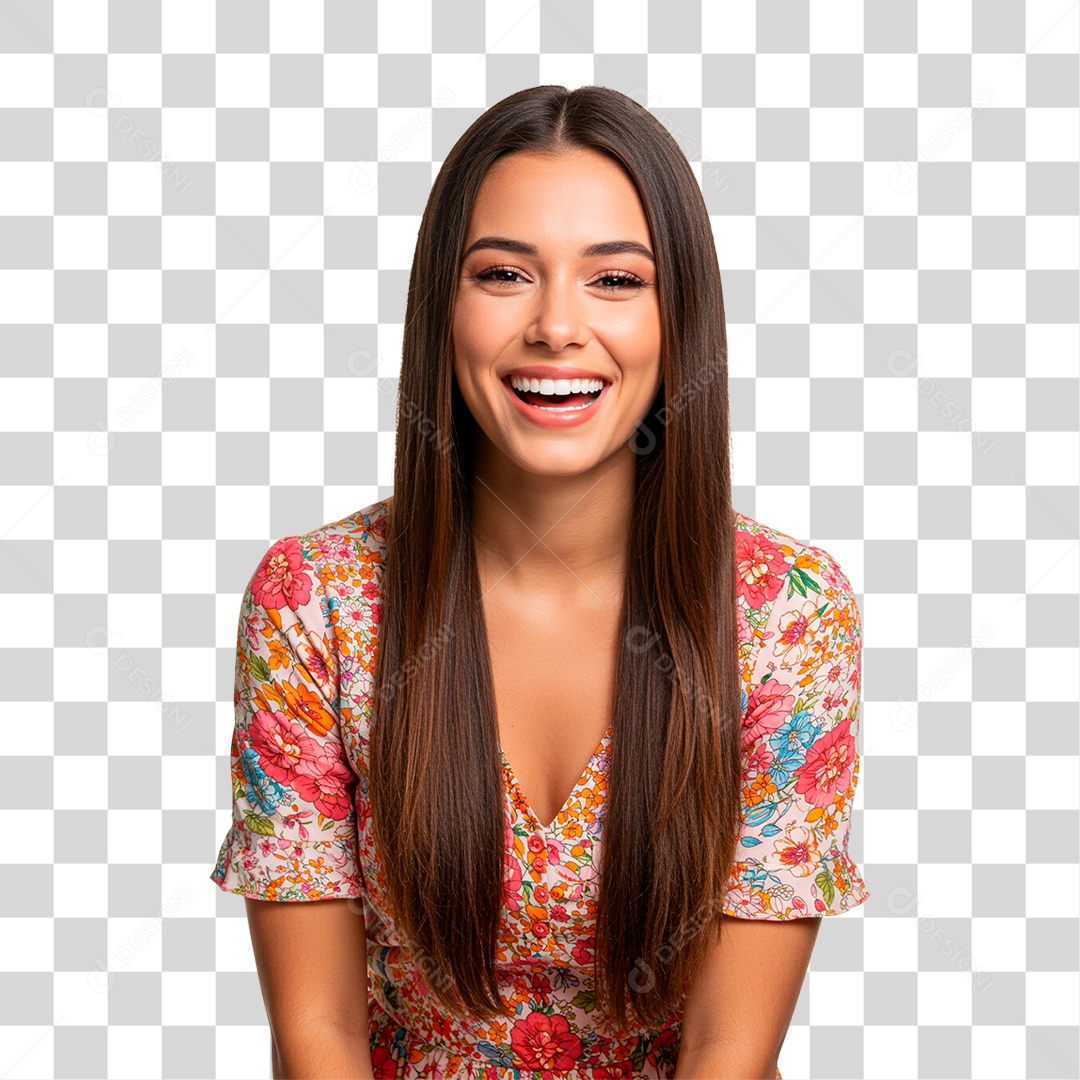 Mulher Sorrindo PNG Transparente