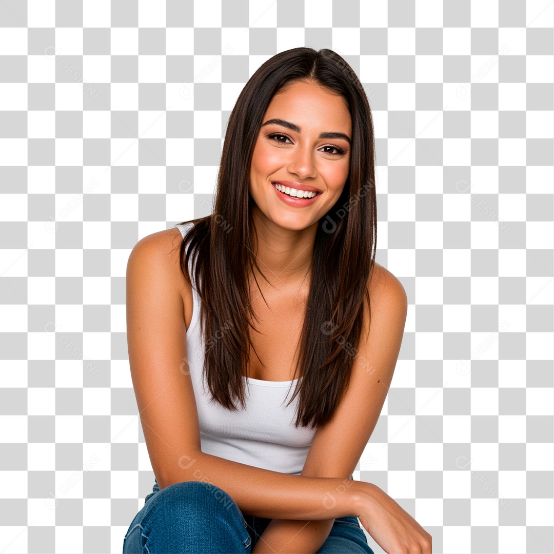 Mulher Sorrindo PNG Transparente