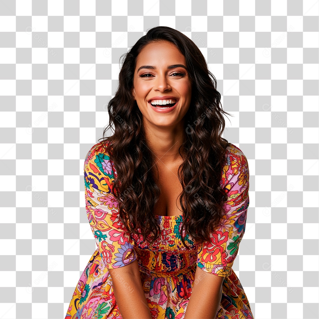 Mulher Sorrindo PNG Transparente