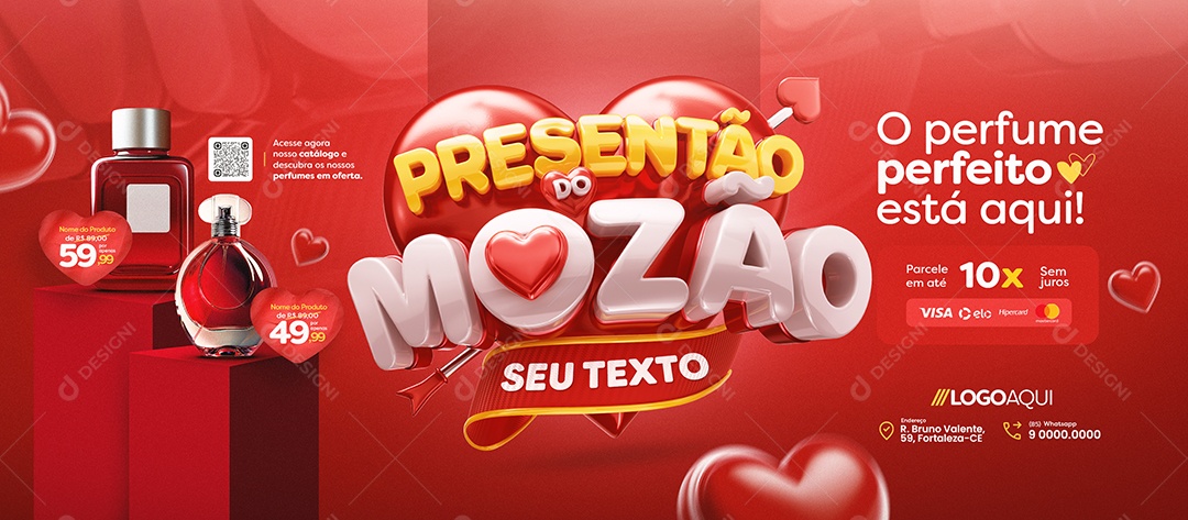 Banner Presentão do Mozão Perfumaria Perfumes Social Media PSD Editável