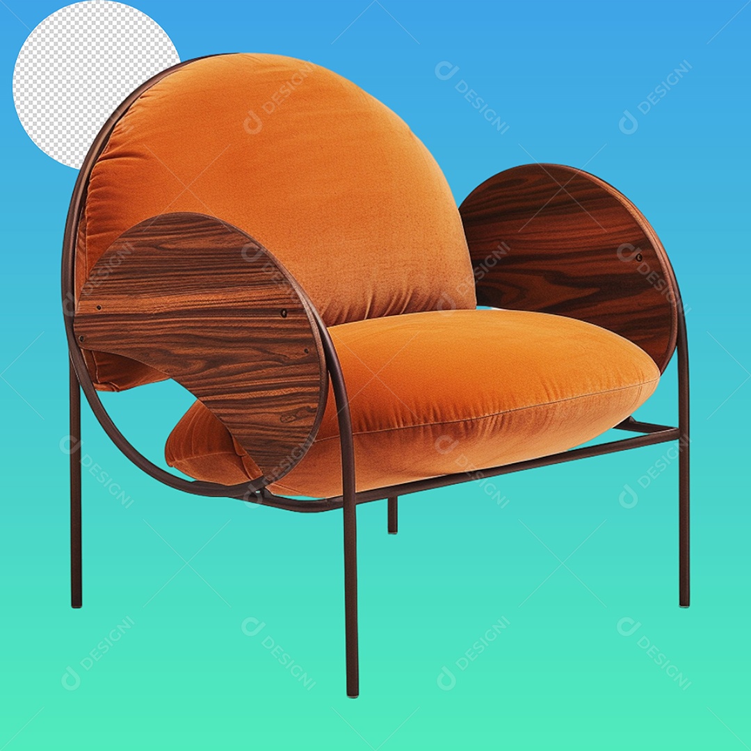 Elemento 3D Cadeira Para Composição PSD