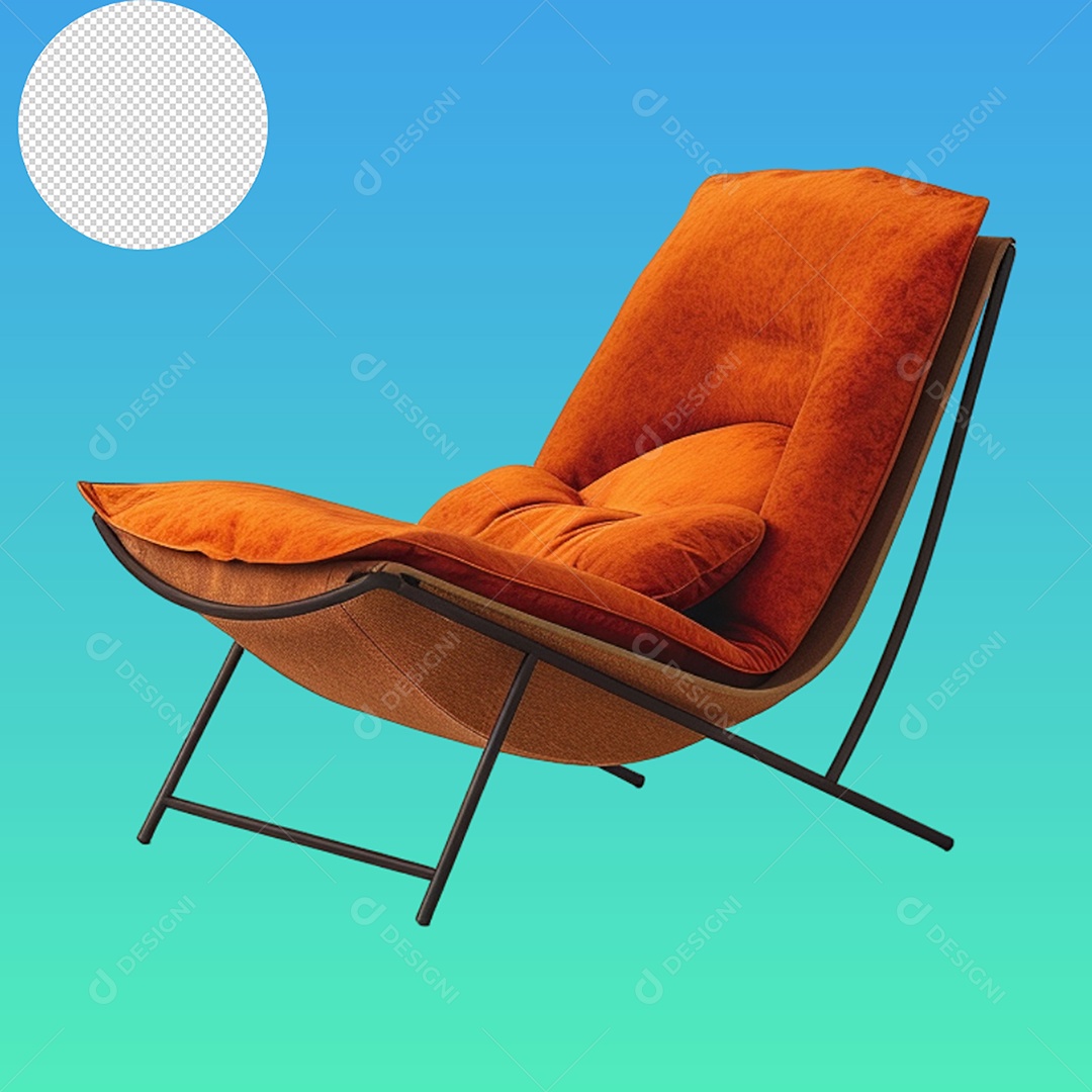 Elemento 3D Cadeira Para Composição PSD