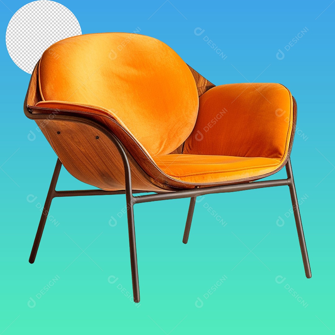 Elemento 3D Cadeira Para Composição PSD